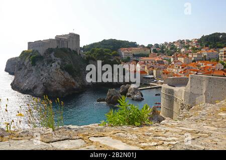 Fort Lovrijenac oder die Festung St. Lawrence, Dubrovnik, Kroatien Stockfoto