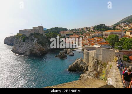 Fort Lovrijenac oder die Festung St. Lawrence, Dubrovnik, Kroatien Stockfoto