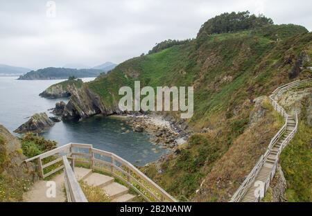 Punta Socastro bekannt als Fuciño do Porco in O Vicedo, Galicien, Spanien Stockfoto