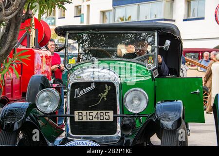 Rallye der Alten Autos Barcelona Sitges, Katalonien, Spanien Stockfoto