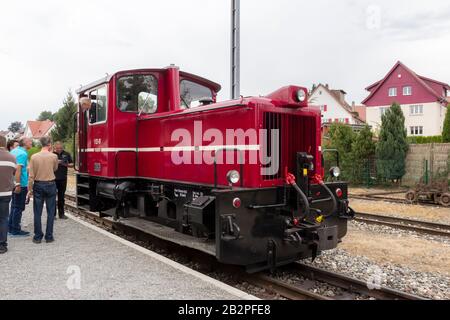 Ochsle, Deutschland - 13 Sep. 2015: Ein alter Veteranenzug, der noch laufen kann Stockfoto