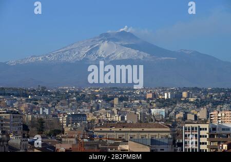 Vulkan Ätna, Catania, Sizilien, Italien Stockfoto