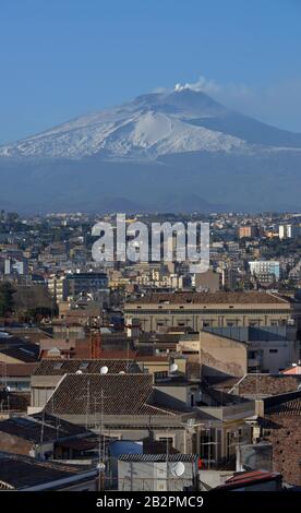 Vulkan Ätna, Catania, Sizilien, Italien Stockfoto