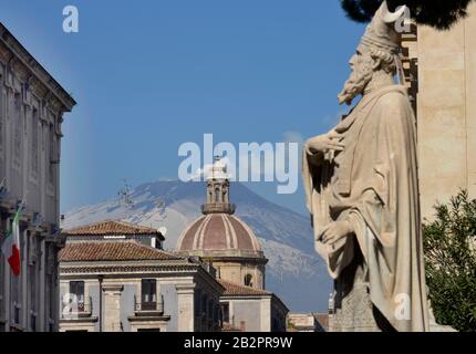 Vulkan Ätna, Catania, Sizilien, Italien Stockfoto