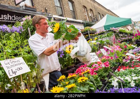 Columbia Road Flower Market, London, UK Stockfoto