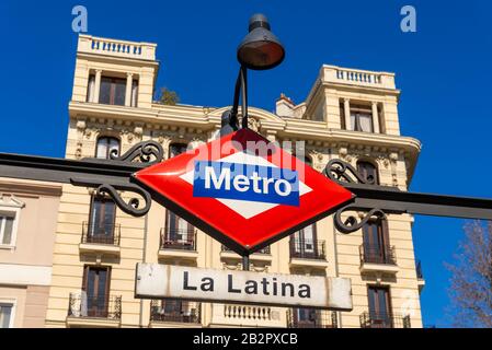 U-Bahn-Station La Latina, Madrid, Spanien Stockfoto