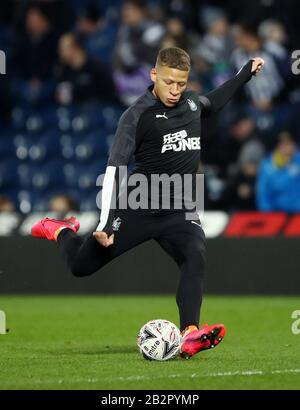 Dwight Gayle von Newcastle United während des fünften Vorrundenspiels im FA Cup bei Den Hawthorns, West Bromwich. Stockfoto