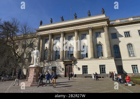 Hauptgebaeude, Humboldt-Universitaet, Unter den Linden, Mitte, Berlin, Deutschland Stockfoto