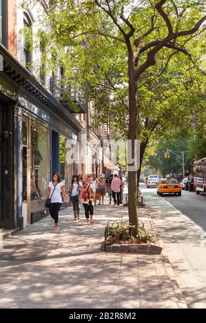 Bleecker Street, Greenwich Village, New York City, Amerika, USA Stockfoto