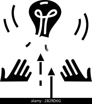 Ovations Black Icon, Concept Illustration, Vector Flat Symbol, Glyph Sign. Stock Vektor