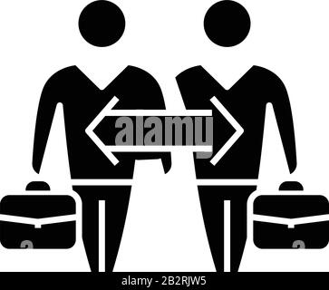 Partner Black Icon, Concept Illustration, Vector Flat Symbol, Glyph Sign. Stock Vektor