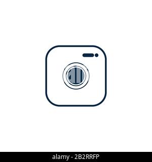 Kamerasymbol flacher Stil isoliert auf weißem Hintergrund. Kamerasymbol für Website-Design, Logo, App, UI. Stock Vektor