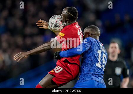 London, Großbritannien. März 2020. Während des FA-Cup-Spiels zwischen Chelsea und Liverpool an der Stamford Bridge, London, England am 3. März 2020. Foto von David Horn. Kredit: Prime Media Images/Alamy Live News Stockfoto