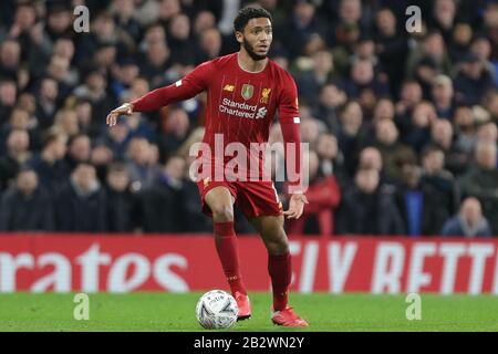 London, ENGLAND - 3. MÄRZ Joe Gomez aus Liverpool während des FA-Cup-Spiels zwischen Chelsea und Liverpool an der Stamford Bridge, London am Dienstag, 3. März 2020. (Kredit: Jacques Feeney / MI News ) Foto darf nur für redaktionelle Zwecke in Zeitungen und/oder Zeitschriften verwendet werden, Lizenz für kommerzielle Nutzung erforderlich Kredit: MI News & Sport /Alamy Live News Stockfoto