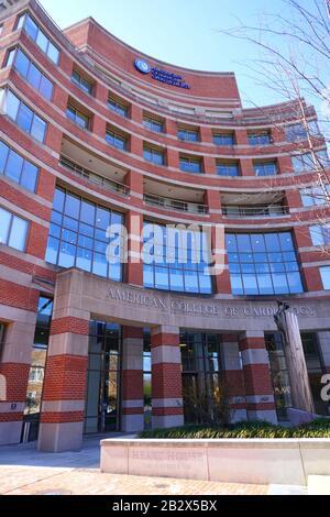 Washington, DC 21 FEB 2020 - Ansicht des Hauptgebäudes des American College of Cardiology (ACC) in Washington DC. Stockfoto