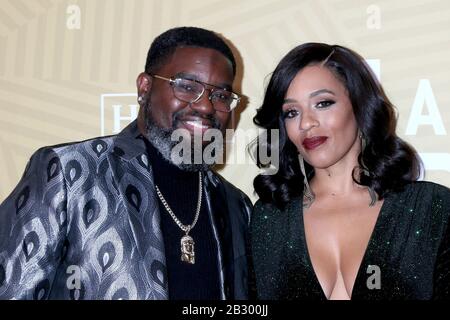 Februar 2020, Beverly Hills, CA, USA: Los ANGELES - 23. FEBRUAR: Lil Rel Howery, Melyssa Ford bei den American Black Film Festival Honors Awards im Beverly Hilton Hotel am 23. Februar 2020 in Beverly Hills, CA (Credit Image: © Kay Blake/ZUMA Wire) Stockfoto