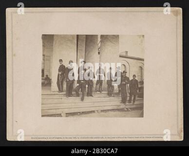 Gen. Heintzelman & Staff, Arlington House, Va. Stockfoto
