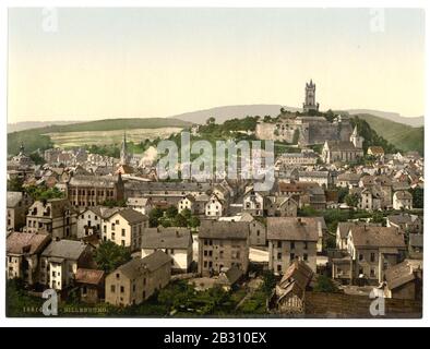 Allgemeine Ansicht, Dillenburg, Hessen-Nassau, Deutschland- Stockfoto