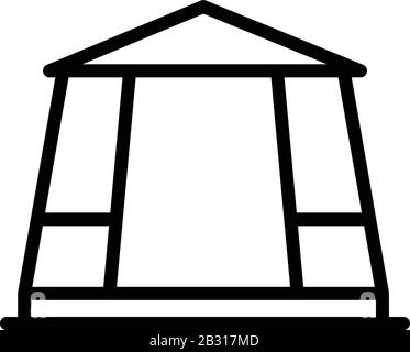 Hochzeitssgazebo-Symbol, Outline-Stil Stock Vektor