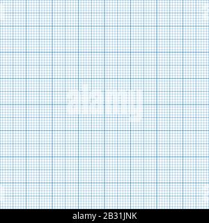 Millimeter Raster. Platz Millimeterpapier Hintergrund. Nahtlose Muster. Vector Illustration. Stock Vektor