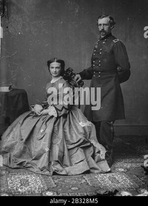 George Armstrong Custer und Elizabeth Speck Custer - Brady-Handy. Stockfoto