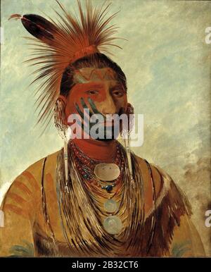 George Catlin - Wash-ka-mon-ya, fast Dancer, ein Krieger Stockfoto