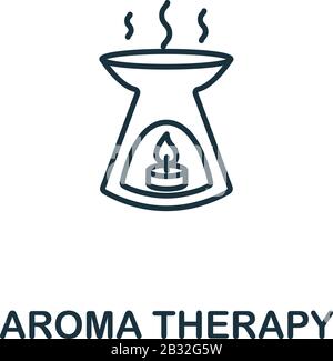 Symbol für Aromatherapie aus der Spa-Therapie. Symbol Für einfache Line-Element-Aromatherapie für Vorlagen, Webdesign und Infografiken Stock Vektor