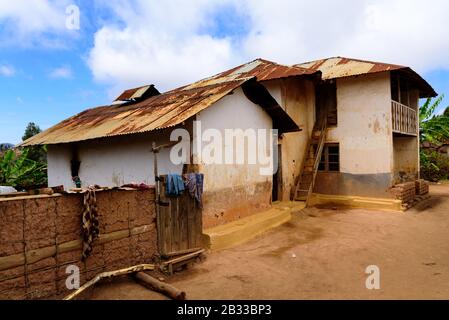 Lokales Wohnhaus in den Usambara-Bergen Stockfoto