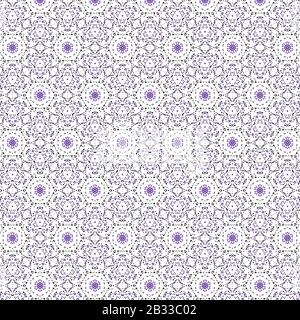 Abstrakter violetter und lilafarbener geometrischer Federhintergrund. Eleganter romantischer Hintergrund mit blauen Linien Stock Vektor