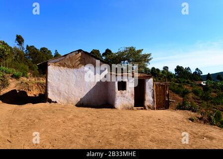 Lokales Wohnhaus in den Usambara-Bergen Stockfoto