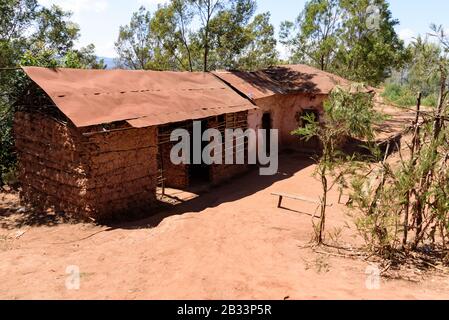 Lokales Wohnhaus in den Usambara-Bergen Stockfoto