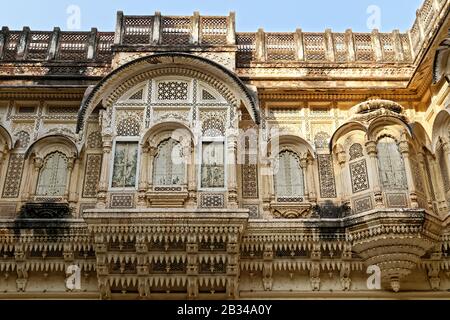 Jodhpur, Rajasthan, indien. Januar 2014. Mehrangarh Fort Museum ist eines der größten Forts in Indien. Stockfoto