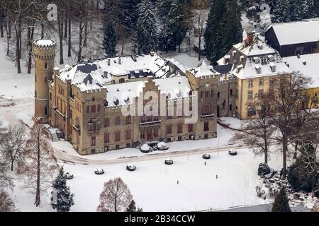 Schloss Herdringen, Schloss Herdringen in Arnsberg, 26.01.2013, Luftbild, Deutschland, Nordrhein-Westfalen, Sauerland, Arnsberg Stockfoto