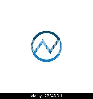 Anfangsbuchstabe nv oder vn Logo Vector Design template Stock Vektor
