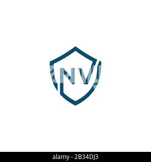 Anfangsbuchstabe nv oder vn Logo Vector Design template Stock Vektor