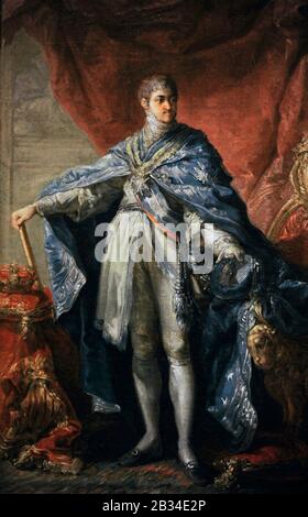 Ferdinand VII. (1784-1834). König von Spanien. Ferdinand VII. Trug die Angewohnheit des Karl III.-Orden von Vicente Lopez Portaña (1772-1850), ca. Lazaro Galdiano Museum. Madrid. Spanien. Stockfoto