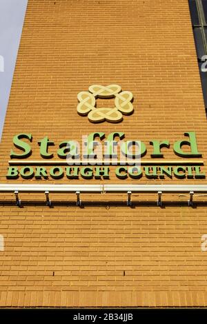 Stafford, GROSSBRITANNIEN - 28. Dezember 2019: Stafford Borough Council in Stafford, Großbritannien. Stockfoto