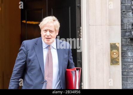 London, Großbritannien. März 2020. Boris Johnson MP PC Premierminister verlässt 10 Downing Street, London Credit: Ian Davidson/Alamy Live News Stockfoto