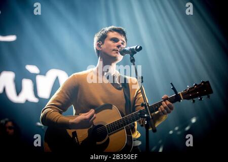 Manchester, Großbritannien. März 2020. Der Singer-Songwriter Alec Benjamin trat live im Manchester O2 Apollo auf und unterstützte Lewis Capaldi auf seiner "Divinely Unrespired to a Höllish Extent Tour". Stockfoto