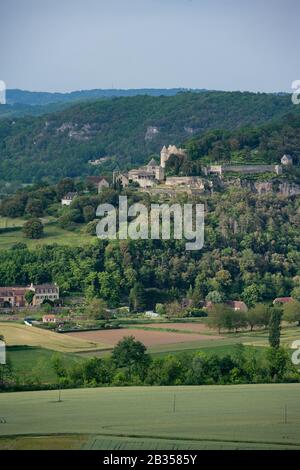 Chateau de Marqueyssac und die französische Landschaft Dordogne France Stockfoto