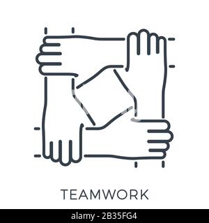 Teamarbeit oder Freunde Stock Vektor