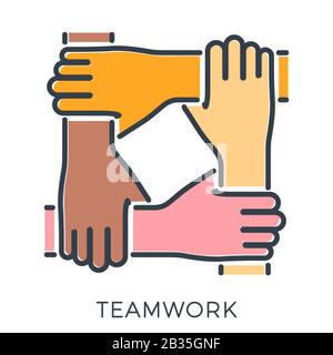 Teamarbeit oder Freunde Stock Vektor