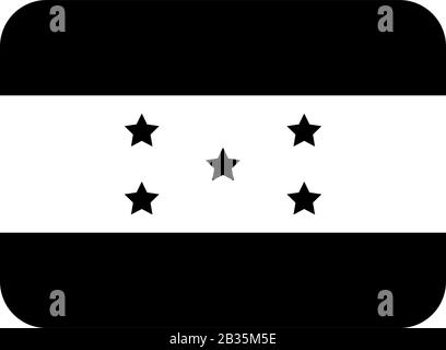 Flaggensymbol von Honduras in Vektor auf weißem Hintergrund dargestellt Stock Vektor