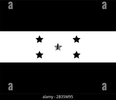 Flaggensymbol von Honduras in Vektor auf weißem Hintergrund dargestellt Stock Vektor