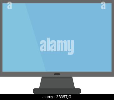 Symbol des Computermonitors in Vektor auf weißem Hintergrund dargestellt Stock Vektor