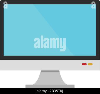 Symbol des Computermonitors in Vektor auf weißem Hintergrund dargestellt Stock Vektor