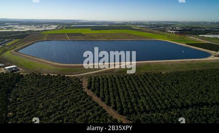Teiche mit Kläranlagen - Israel Stockfoto