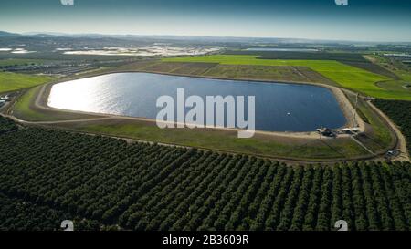 Teiche mit Kläranlagen - Israel Stockfoto