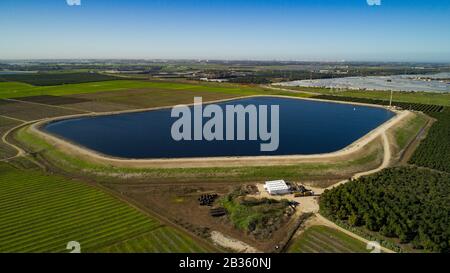 Teiche mit Kläranlagen - Israel Stockfoto