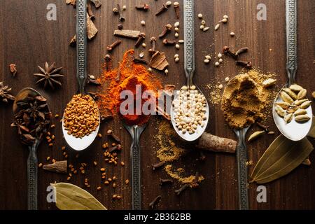 Desi Essen Gewürze Stockfoto